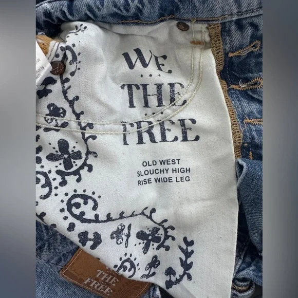 Free People wide leg jeans 24 - Picture 4 of 5